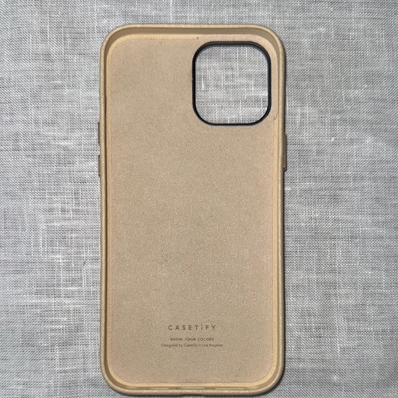 Casetify Beige Leather Phone Case. Personalized “Taylor” - Picture 2 of 4